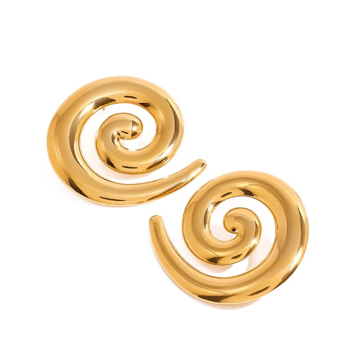 Twist of gold : Sculpture Swirl Hoops