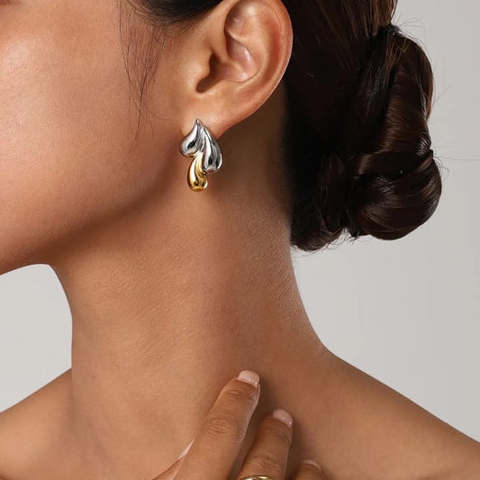 Silver & Gold Drop Earrings