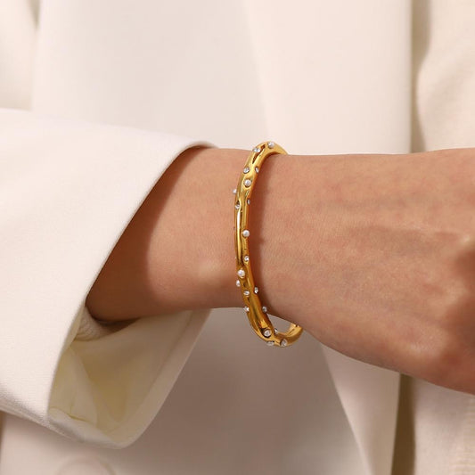 Celseste Pearl & Crystal Cuff