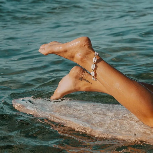 coastal shell twist anklet